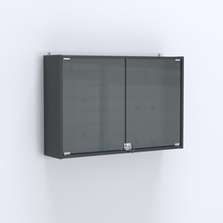 Витрина настенная №203-1Б широкая, Антрацит