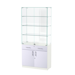 Витрина ювелирная "Диаманд" №11, ЛДСП белый + МДФ сирень