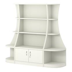 Пристенный низкий стеллаж ГАРАНТ №1, Белый