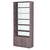 Стеллаж из ДСП с 5-ю полками 350x900 мм серии LEVEL-5 №13-1 (З/C - СТЕКЛО) Ясень Анкор темный