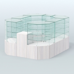 Павильон ИСТРА в центр зала №2а (закрытый) (4, 94 кв.м), Ясень Анкор светлый