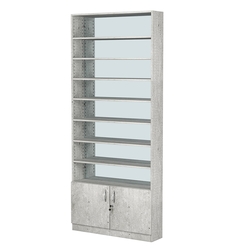 Стеллаж из ДСП с 7-ю полками 200x900 мм серии LEVEL-7 №10-2 (З/C - ЗЕРКАЛО), Метрополитан Грей