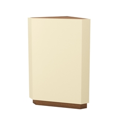 Витрина угловая "Диаманд" №6, Орех + Крем Вайс