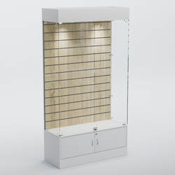 Витрина СЕТЬ №1 с экономпанелью, Белый + Дуб Сонома