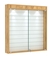 Витрина настенная №4-2Б закрытая с экономпанелью и фризом Дуб Золотистый