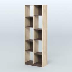 Стеллаж из ДСП серии ЛОФТ №8-1 (зеркальное отражение - Z) , Дуб Сонома + Дуб Венге