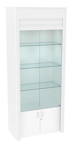 Торговая витрина с рольставнями ЭК-1-1, Белый