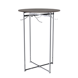 Хромированное вешало Круг №1-3 (верхняя платформа - ДСП 16мм), Дуб Венге