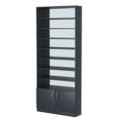 Стеллаж из ДСП с 7-ю полками 250x900 мм серии LEVEL-7 №11-2 (З/C - ЗЕРКАЛО), Антрацит