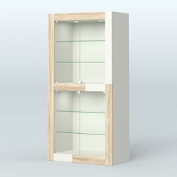 Витрина "Фаберлинк" №1, Белый + Дуб Сонома