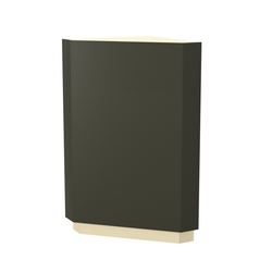 Витрина угловая "Диаманд" №6, Крем Вайс + Черный