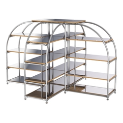 Комбинация стендов TD-06 №3-5 (с полками Зеркало 4мм), Дуб Золотистый