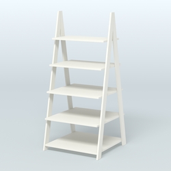 Торговая двусторонняя стойка ЛОФТ №3-950 с широкими полками, Белый