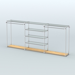 Островная торговая система ХРОМ 3600 мм с поручнями №8, Дуб Золотистый