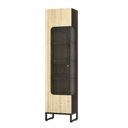 Витрина Монти №3 правая, Дуб Венге + Дуб Сонома