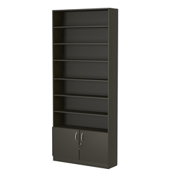 Стеллаж из ДСП с 6-ю полками 250x900 мм серии LEVEL-6 №11 (З/C - ДВП), Черный