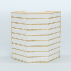 Ресепшен серии ПРАЙМ №3А угловой, Дуб Сонома + Белый