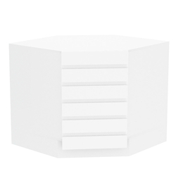 Торговый стол-прилавок внутренний с фасадными панелями №15Э, Белый