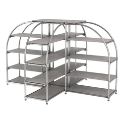 Комбинация стендов TD-06 №3-4 (с полками ДСП 16мм), Бетон Чикаго светло-серый F186 ST9