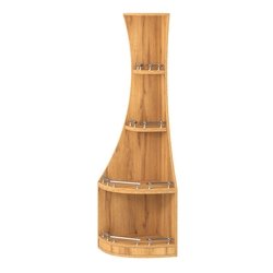 Стеллаж Гарант секторный низкий №2-О с ограничителями, Дуб Золотистый