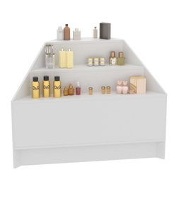 Прилавок-горка угловой №2А с тремя ступенями (внешний угол), Серый