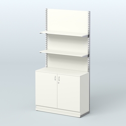 Система ЭЛЕГАНТ №8 с ДСП и тумбой T23 (1200 мм), Белый