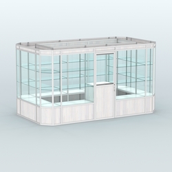 Павильон из профиля островной №3а, Ясень Анкор светлый