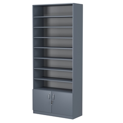 Стеллаж из ДСП с 7-ю полками 350x900 мм серии LEVEL-7 №13 (З/C - ДВП), Темно-Серый