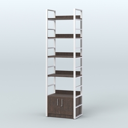 Торговый стеллаж малый STRONG - АЛЬФА №1, Дуб Венге + Белый