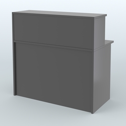 Ресепшен-Лайт прямоугольный с надставкой №11, Черный