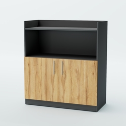 Стойка официанта "Бармен" №1, Темно-Серый  + Дуб Золотистый