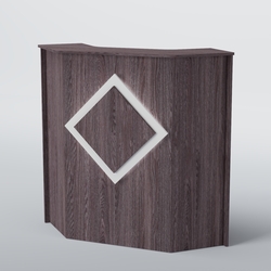 Ресепшен угловой РОМБ №2, Ясень Анкор темный