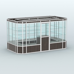 Павильон из профиля островной №3а, Дуб Венге