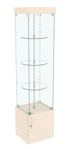 Витрина Ротация с вращающимися полками №2, Крем Вайс