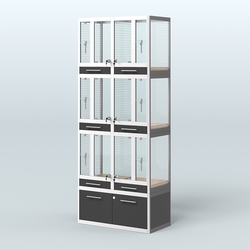 Витрина средняя для продажи птиц в зоомагазин серии ЖАКО-03, Черный