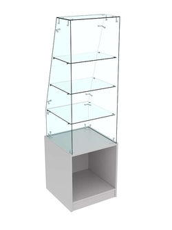 Прилавок квадратный высокий Истра №15-450 (открытый), Серый