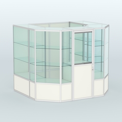 Павильон из профиля пристенный №7б (4,32 кв. м), Белый