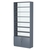 Стеллаж из ДСП с 6-ю полками 300x900 мм серии LEVEL-6 №12-1 (З/C - СТЕКЛО) Темно-Серый