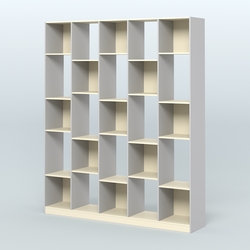 Стеллаж из ДСП серии ЛОФТ №13-1, Серый + Крем Вайс