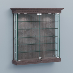 Витрина для музеев "Коллекция" настенная №2-5А-РЕГ, Ясень Анкор темный