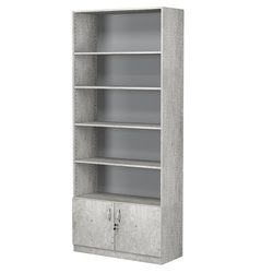 Стеллаж из ДСП с 4-мя полками 350x900 мм серии LEVEL-4 №13 (З/C - ДВП), Метрополитан Грей