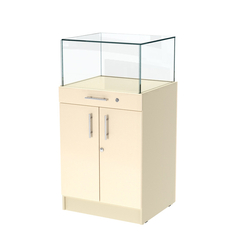 Прилавок ювелирный "Диаманд" №1-600 пристенный, ЛДСП крем вайс + МДФ ваниль