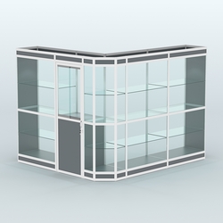 Павильон из профиля угловой №3в (5,5 кв.м), Темно-Серый