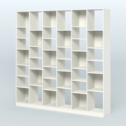 Стеллаж из ДСП серии ЛОФТ №16-2 с полками ДСП, Белый