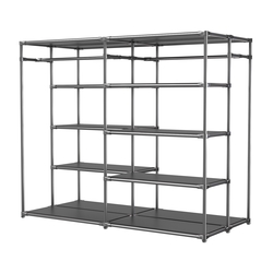 Хромированное вешало ПЛАТФОРМА №2-3 с полками ДСП 16мм, Черный