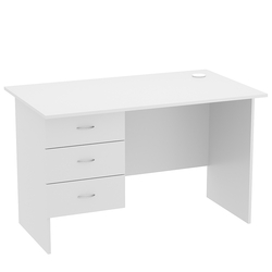 Стол однотумбовый офисный С-06 (левосторонний) , Серый