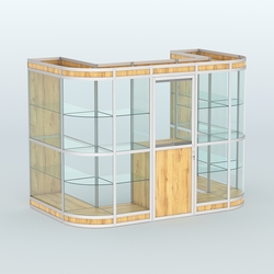 Павильон из профиля пристенный №4в (4,05 кв. м), Дуб Золотистый