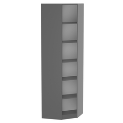 Стеллаж угловой из ДСП серии Эконом №7-1У (внутренний угол), Темно-Серый