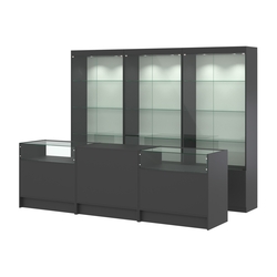 Комплект витрин ЭК-01 и прилавков ЭК-2, Черный