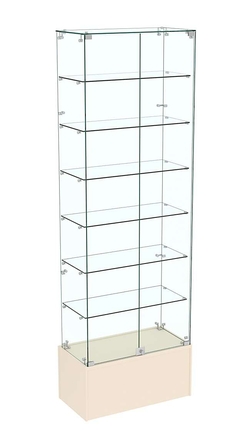 Узкая витрина обзорная ИСТРА №35-600, Крем Вайс